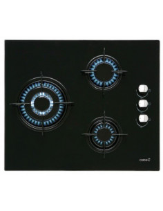 Encimera Cata CI6021BK  Cristal  3 fuegos  Negra