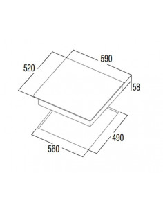 Inducci  n Cata IBS63031  3 Zonas  7 1Kw  Negra