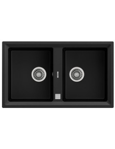 Fregadero Teka Stone 90 B TG 2C V AUTO negro
