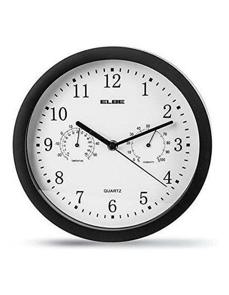 Reloj pared Elbe RP1005N  25cm temp humedad