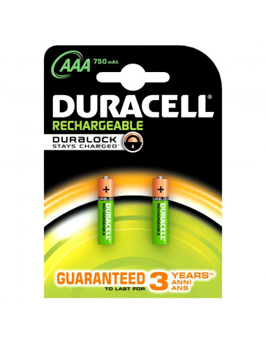 Pila Duracell Recargable AAA LR03 B2 750 mAh