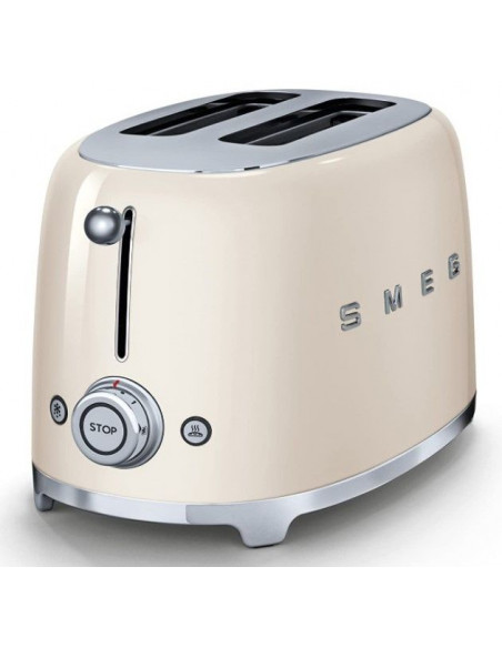 Tostador Smeg TSF01CREU  50 style 2  rebanadas crem