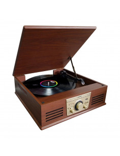 GIRADISCOS SUNSTECH PXR32WD DE MADERA CON 3 VELOCI